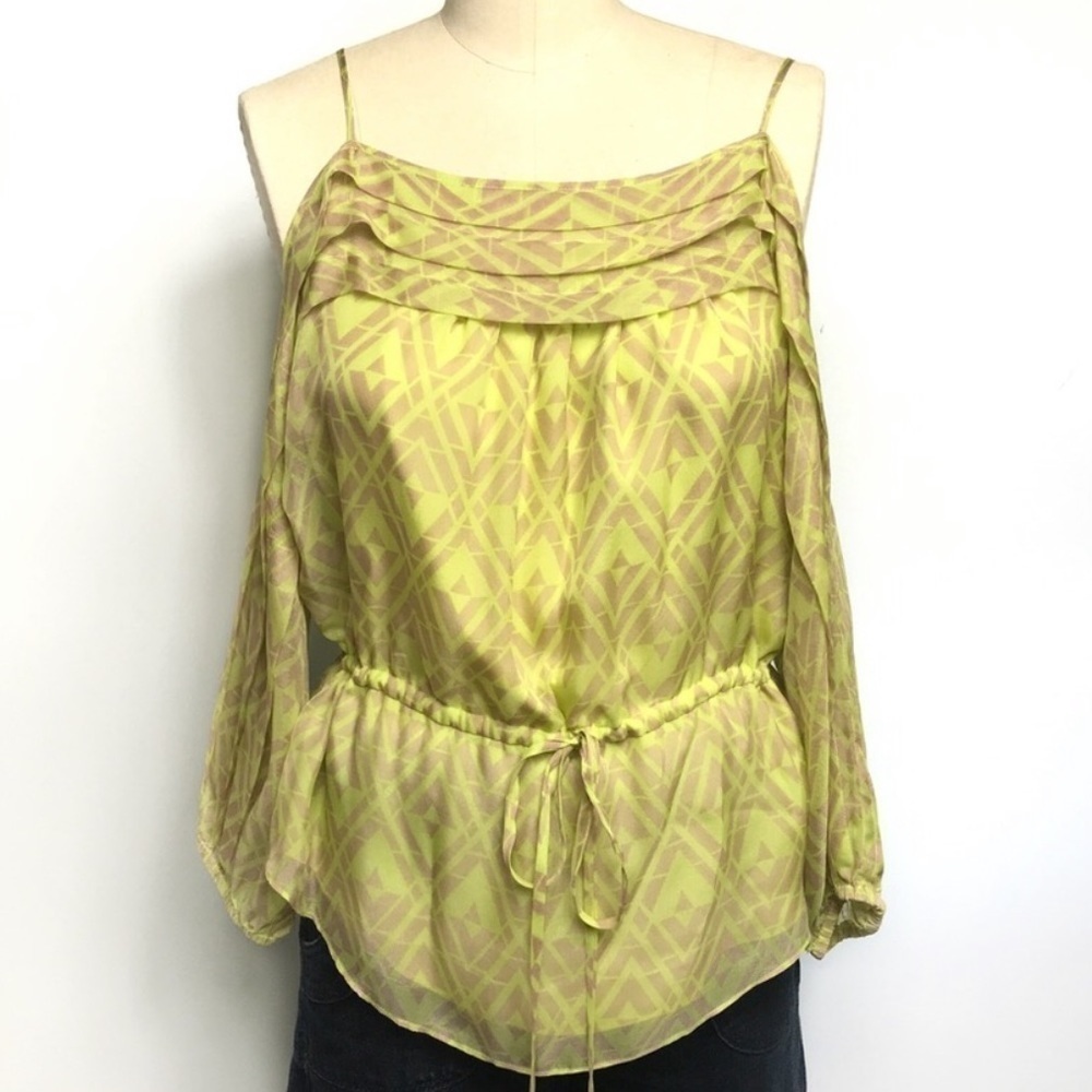 Rebecca Taylor NWT Cold Shoulder‎ Silk Top